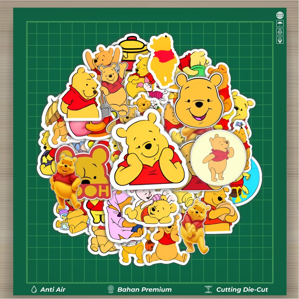 

HOT 50 PCS STIKER Stiker Kartun Winnie the Pooh Stiker Fashion Cars Decal Dingin Kartu Album Custom Vinyl Anti Air- Sticker Aesthetic Buku Journal Koper Casing HP Tablet Laptop Helm Motor Botol Minum