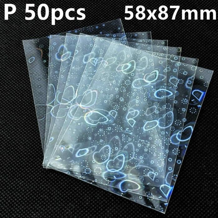 

【New】100pcs Clear Card Film Toploader Acid-free Butterfly Print Card Sleeves Idol Photo Card Protector PC Card Bag Desk - Butterfly-6590mm
