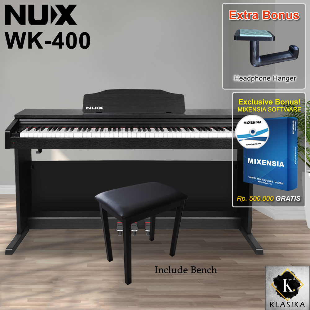 NUX WK 400 / WK-400 / WK400 Digital Piano Garansi Resmi