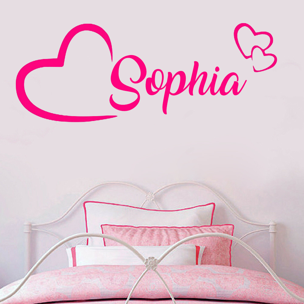 

Personalized name Wall Sticker Art Vinyl Decal Decor Home Bedroom Decoration Kids Room Nursery Customized Mural Decals Y231