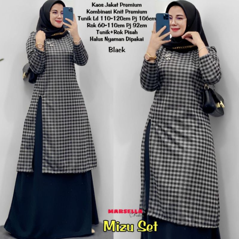 MIZU SET BY MARSELLA/SET ROK MIX TUNIK KEKINIAN