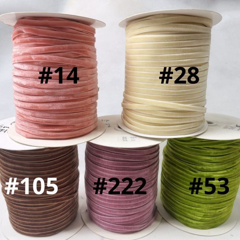 

1 Yard (90 cm ) - 6 mm NP | Pita Velvet Import | Pita Beludru 1/4