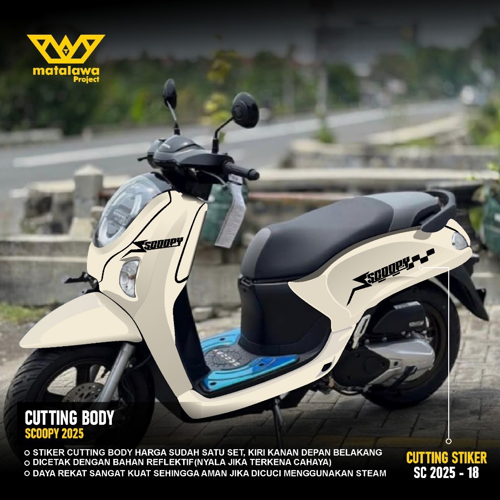 Sticker Cutting All Body Scoopy Stiker Timbul Full Set Terbaru 2025 Stiker bukan Full Body 18