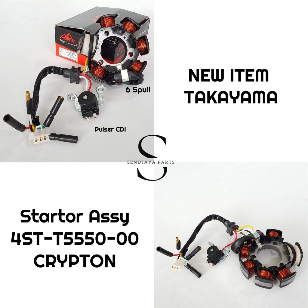 STATOR ASSY PULSER SPUL CRYPTON 4ST SPAREPART TKYM TAKAYAMA