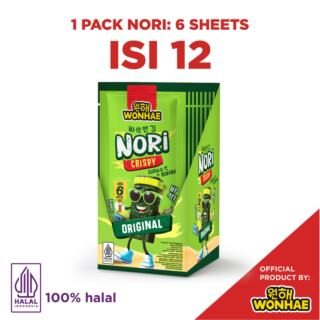 

BUNDLE ISI 12 - Wonhae Nori Crispy Snack 9 gr