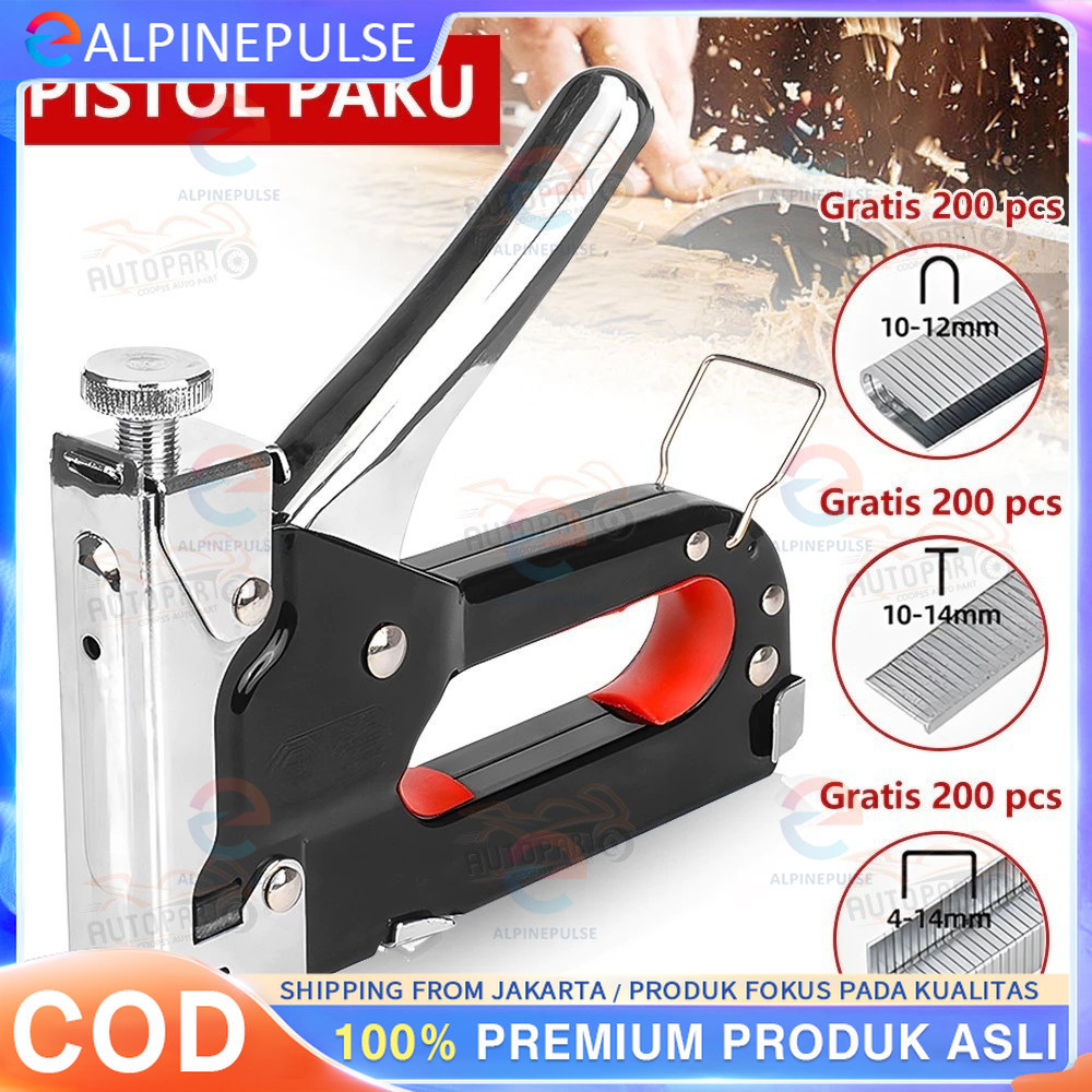 

3in1 Staples Stapler Staple Gun Paku 3 In 1 Pistol Kuku DIY Konstruksi Furnitur Konstruksi Pelapis Pelapis Pintu Tipe U Gratis 600 / T -Tipe Stapler Pistol Pertukangan Rumah Alat Alat Stapler Pertukangan