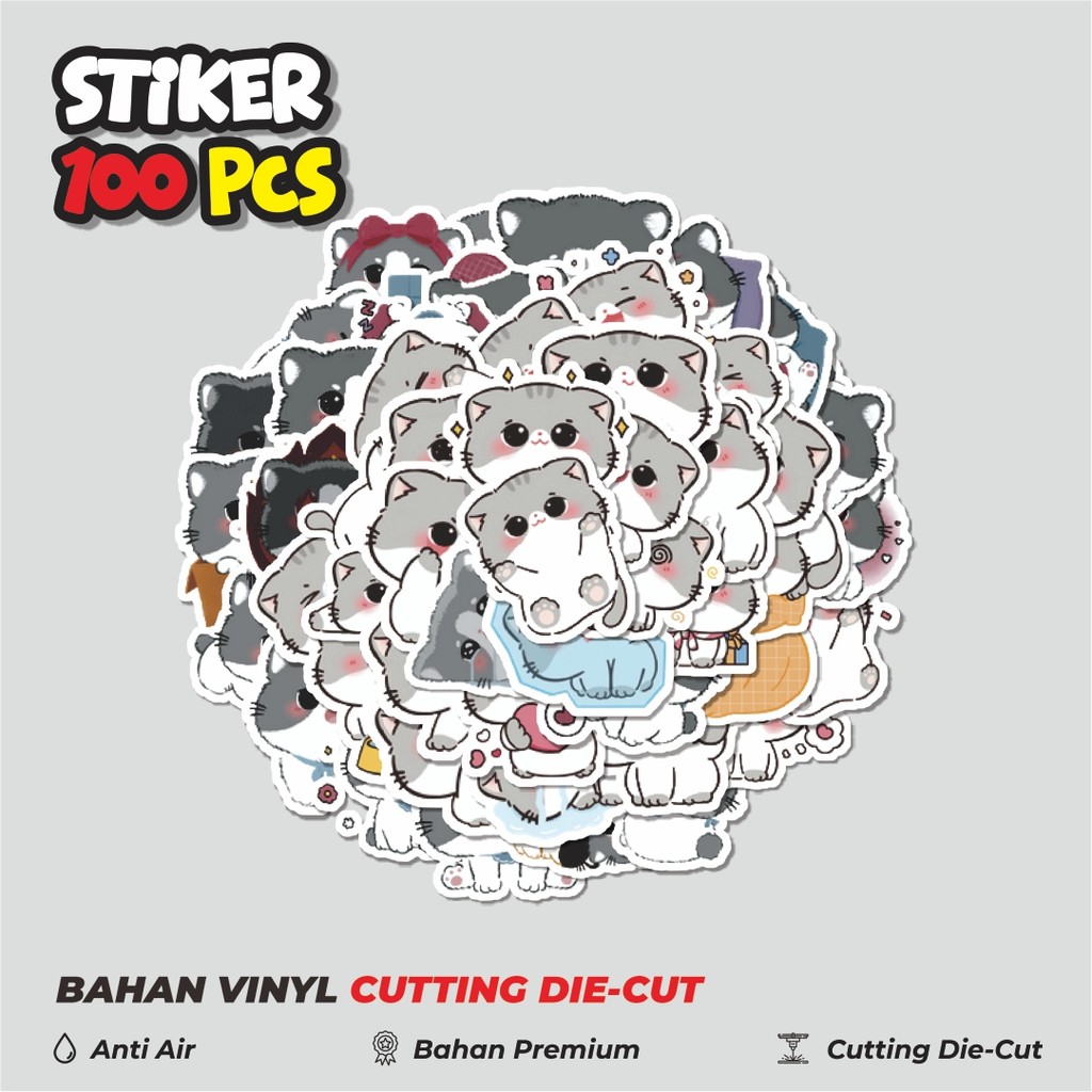 

Terbaru! 50 pcs Stiker Kawaii Kittens Series [Anak Kucing Lucu] Dekorasi Lucu Kreatif untuk Notebook, Skateboard, HP