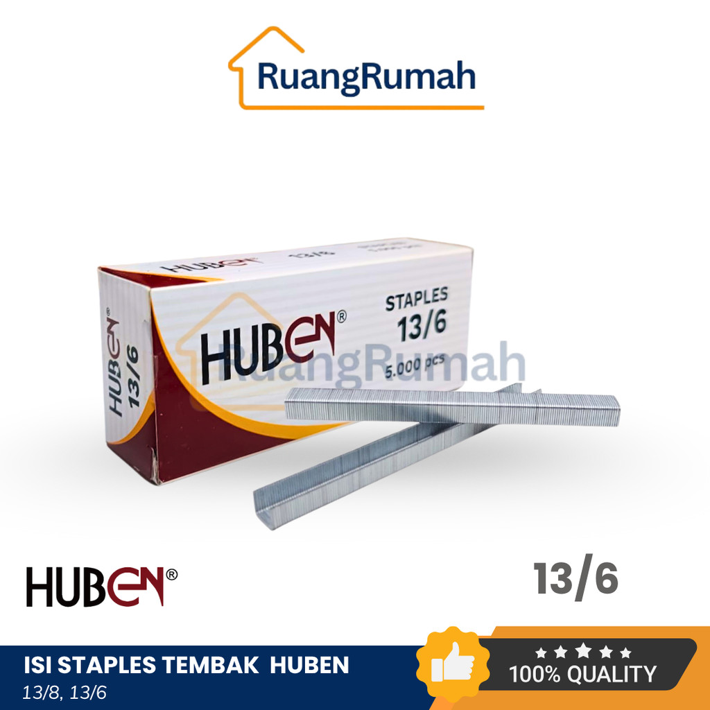 

(Grosir) HUBEN Isi Staples Tembak Gun Tacker 13 13/6 Kuat Tajam