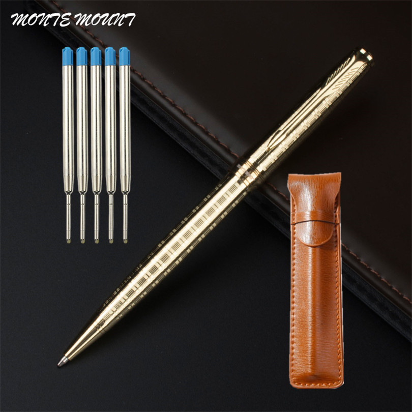 

Luxury high quality 388 metal for stainless steel Business office school supplies Ballpoint Pen Golden Clip New