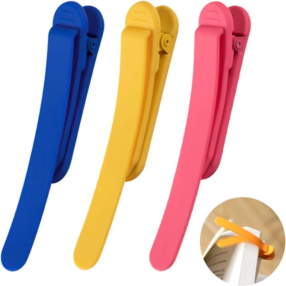 

Creative Silicone Bookmark Clip Staionery Notebook Book Mark Buckle Supplies Book Markers Page Divider Office School Supplies