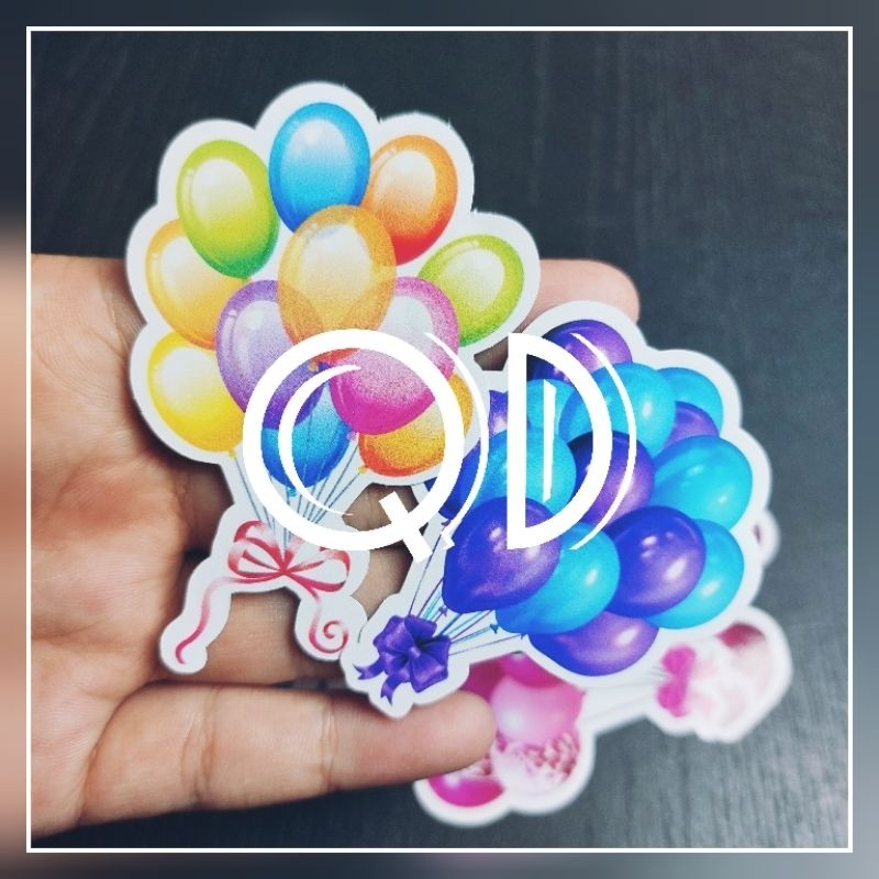 

Stiker Gambar Balon Sticker Glossy Murah Gambar Balon Cute Isi 13 Pcs