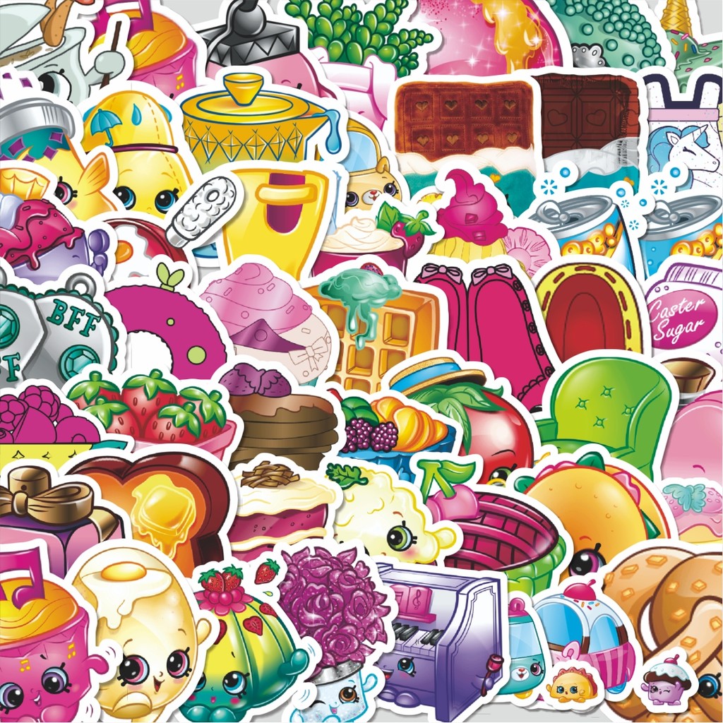 

Stiker Cutting Pack Stiker Shopkins Versi 4 Isi 100Pcs Series Aesthetic Lucu Keren Untuk Koper Bahan Vynil