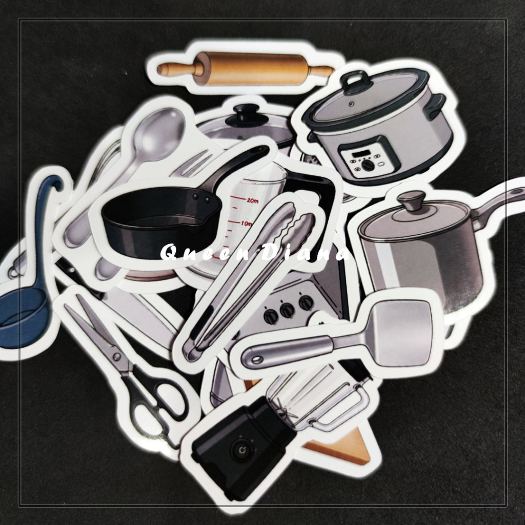 

STIKER PRINTING A3 ALAT MASAK STICKER GLOSSY GAMBAR MACAM-MACAM ALAT MASAK ISI 20 PCS