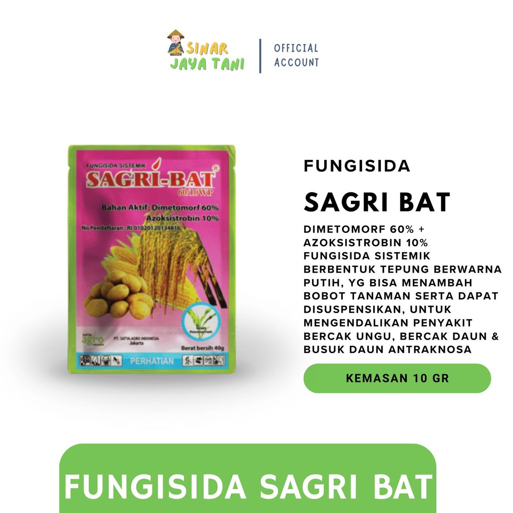 Fungisida Sagri BAT 60/10WP kemasan 10gr