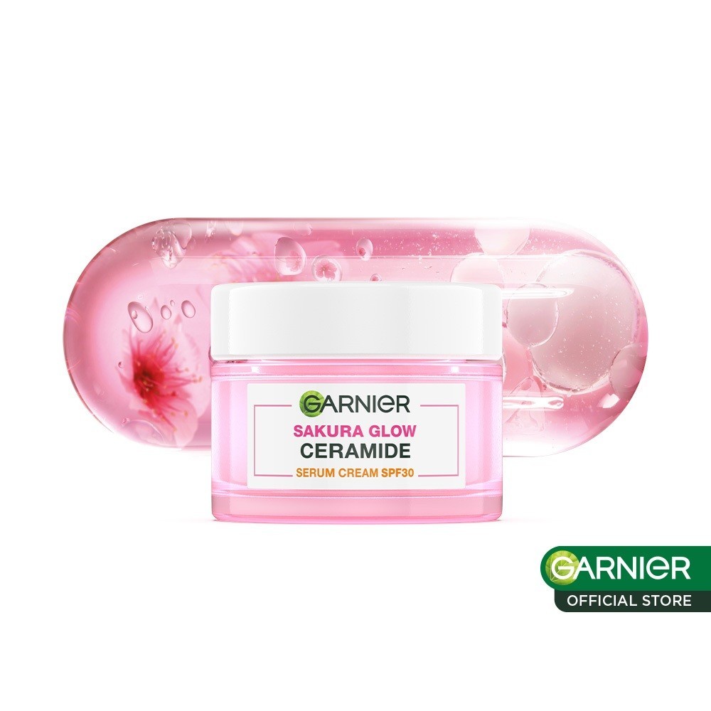 Garnier Sakura Glow Pinkish Radiance Glowing Day Cream SP30 / PA +++ Skin Care - 50ml (Krim Siang Un