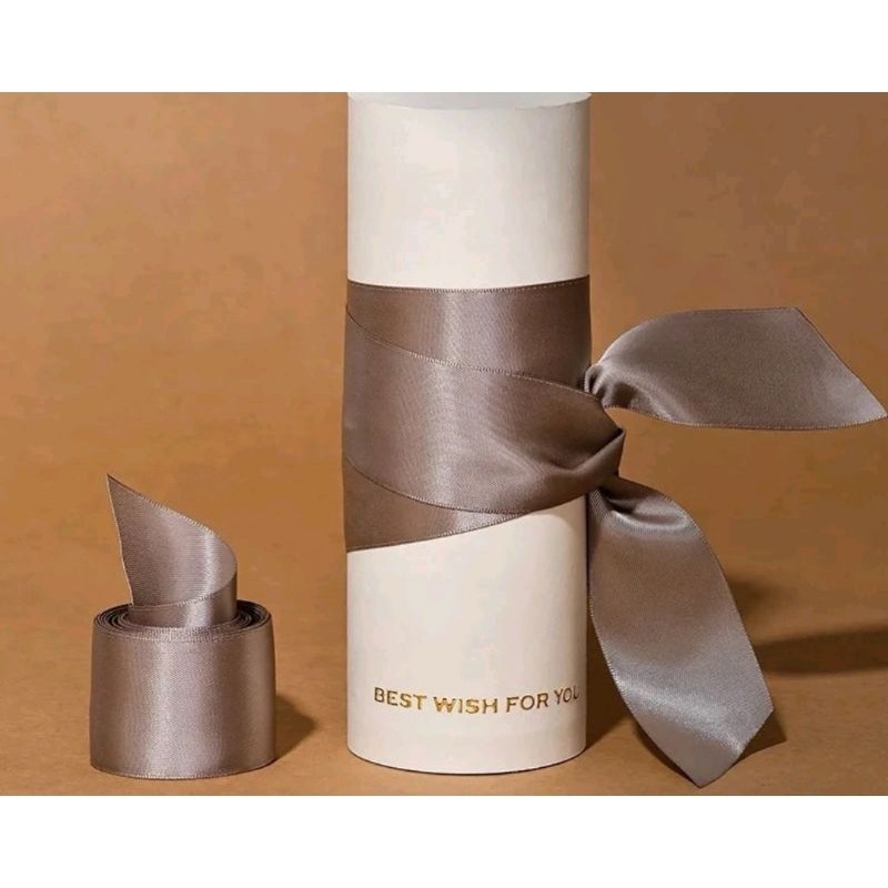 

1 Roll (18 Meter) - Lebar3,8cm | Pita Double Satin Polos | Grosgrain Premium Ribbon