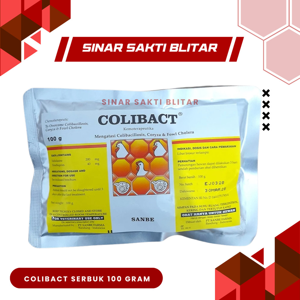 COLIBACT SERBUK 100 GRAM - Untuk Ayam Babi Colibacillosis Coryza Fowl Cholera