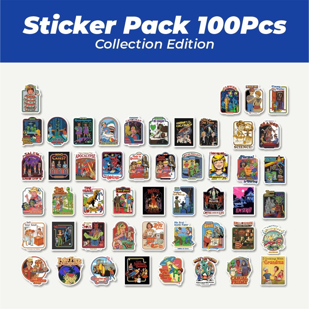 

Hot Stiker Retro Ghost Art Series 01 Lucu Anti Air Stikers Berperekat Waterproof Sticker Decal Buat Motor Helm Buku Journal Koper Casing HP Laptop Botol Minum