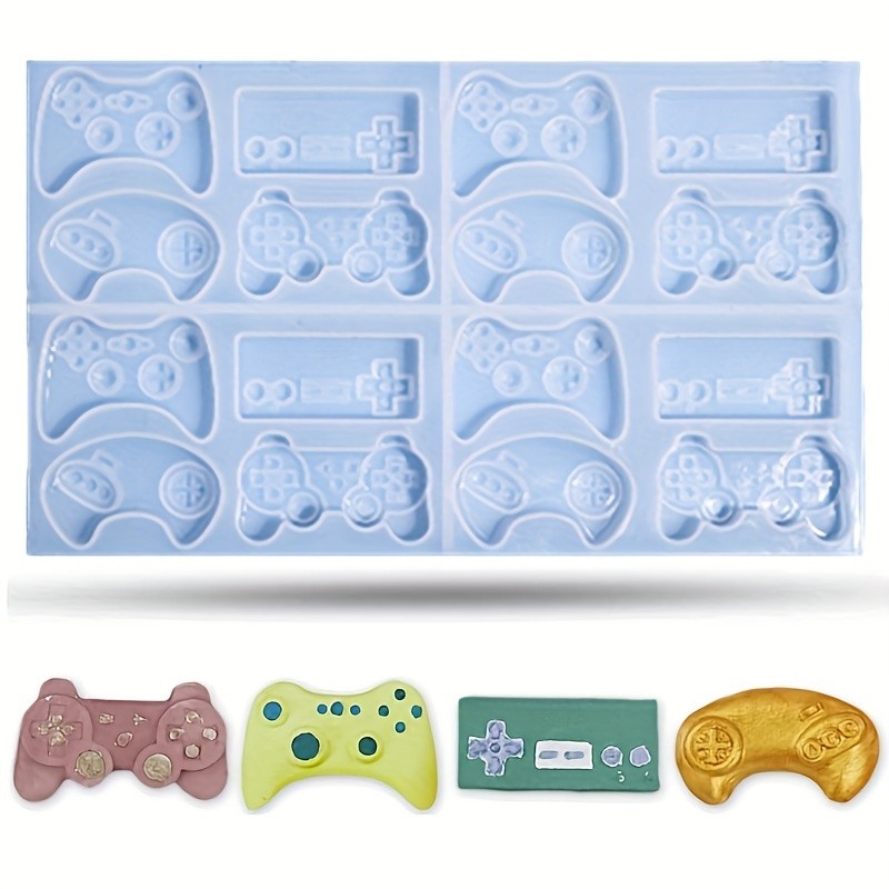 

Controller Silicone Molds, 16 Cavity Video Game Controller Molds for Resin,Chocolate, Candy, Cake Decoration, Cake Pops