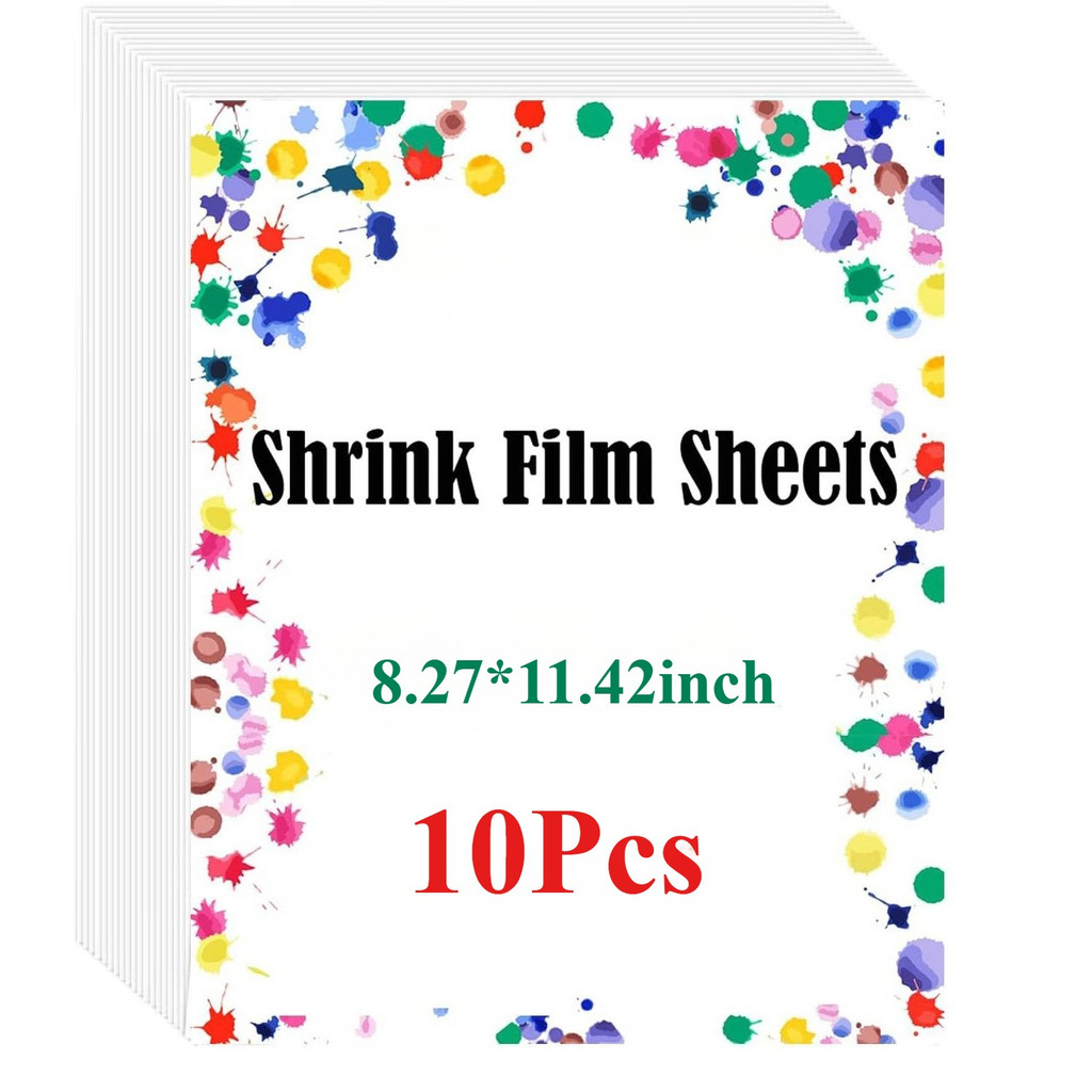 

10PCS Sublimation Shrink Plastic Sheets – Semitransparent DIY Shrink Film for Drawing, Tracing & Craft Projects