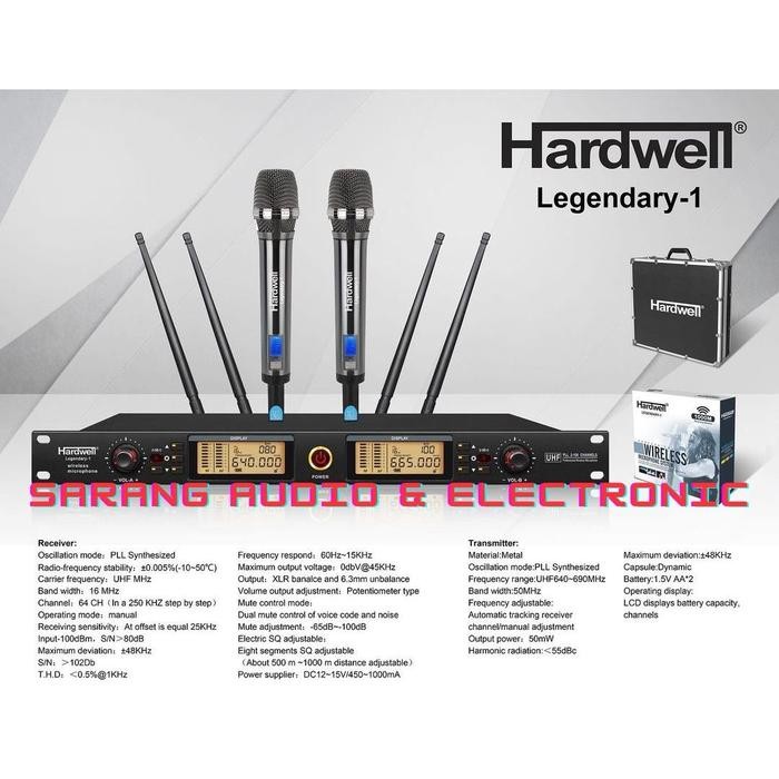 Mic Wireless Hardwell Legendary 1 Original Legendary1 Legendary-1