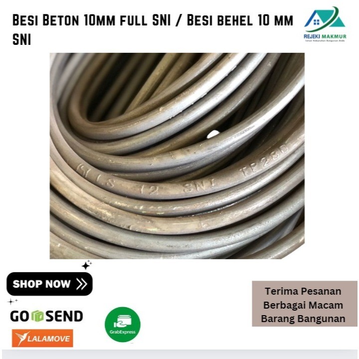 Besi Beton 10mm full SNI / Besi behel 10 mm SNI