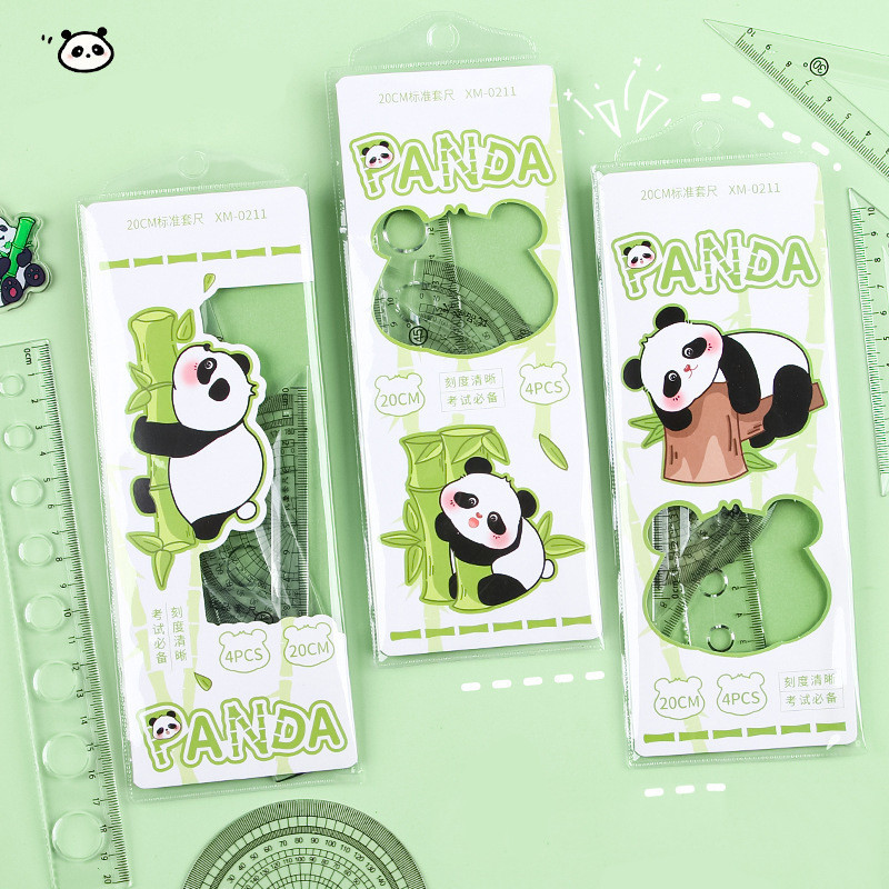 

1/3Set Creative Ruler Set Student Study Stationery Ruler Triangle Protractor Set School Party Supplies Kid Gift pinata filler