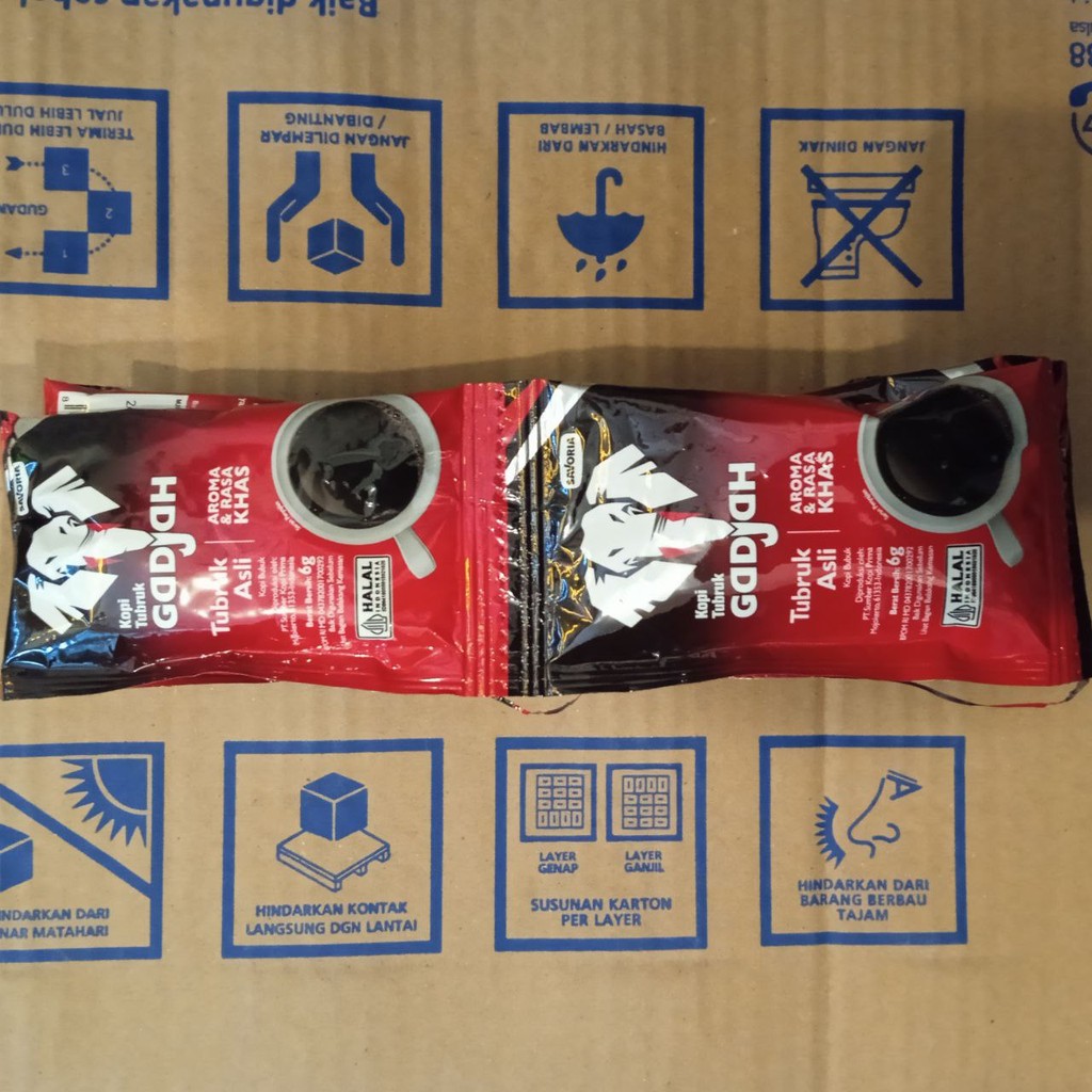 

Kopi Tubruk Gadjah Asli 6gr 1 RENTENG ISI 10 PCS