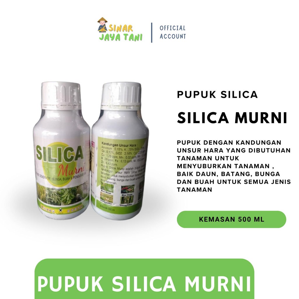 Pupuk SILIKA CAIR MURNI Kemasan 500 ML - FASE GENERATIF BUNGA, BUAH, PENGUMBIAN