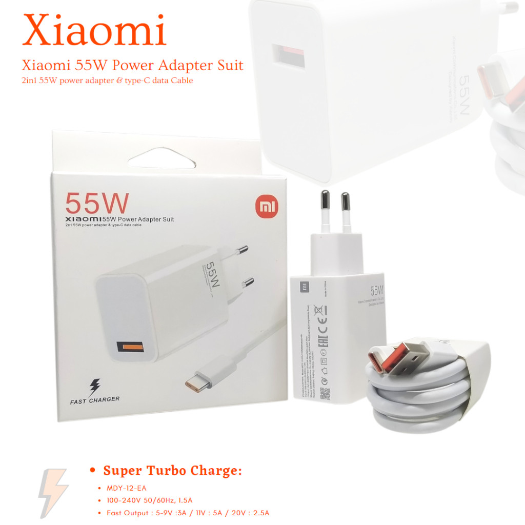 Terbaru Charger Xiaomi Casan Xiaomi 55W Super Turbo Desimal Muncul -