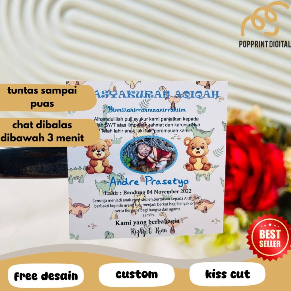 

PpD 5-8 Sticker Sykuran Tasyakuran Aqiqah Bayi Stiker Acara Aqiqah Anak Bentuk Kotak Uk.Sedang