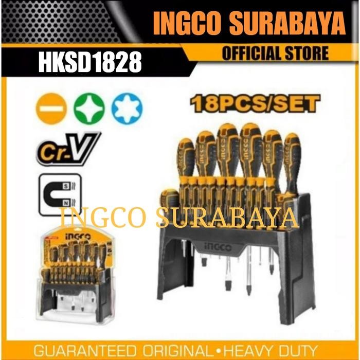 INGCO HKSD1828 SCREWDRIVER PRECISION DRIVER 18PCS OBENG PRESISI JAM
