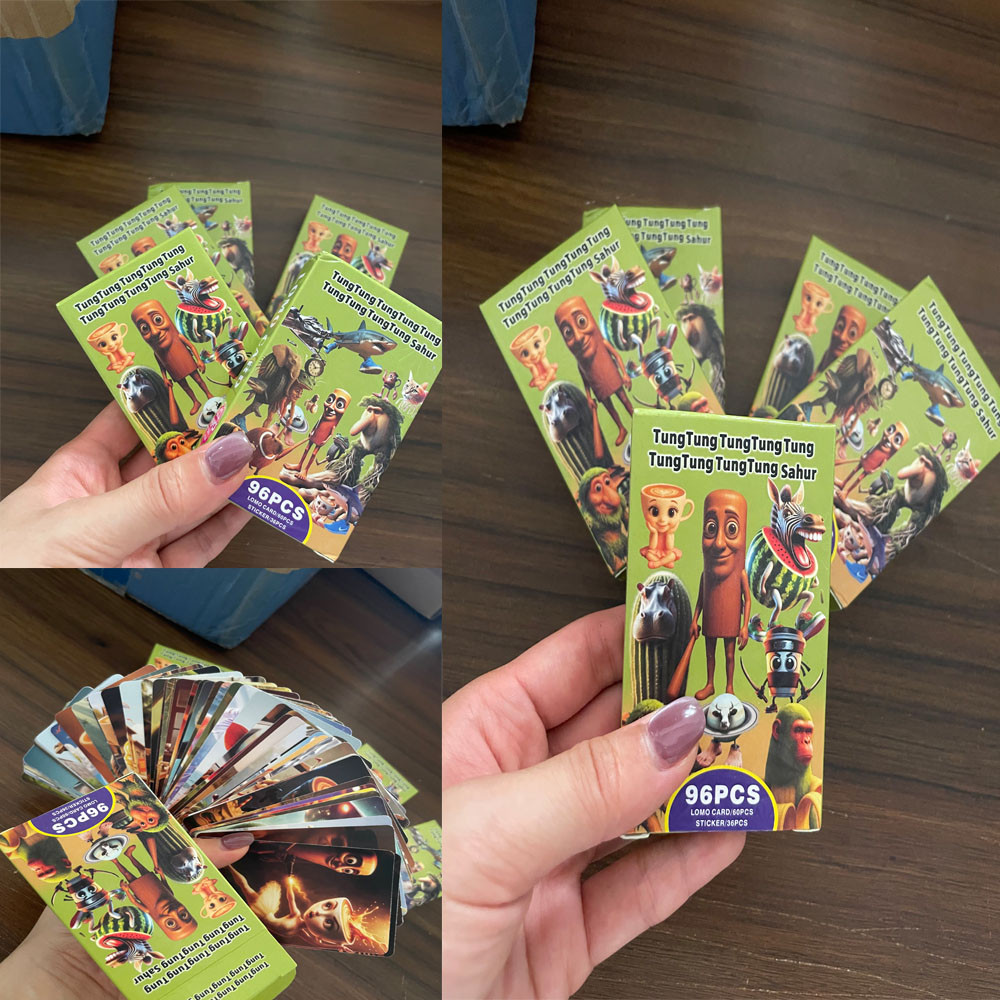 

92pcs Tralalero Tralala Cartoon Cards Tungtung Sahur Brainrot Game Card Kids Party Cosplay Classic Toys New Collect Photos Gift