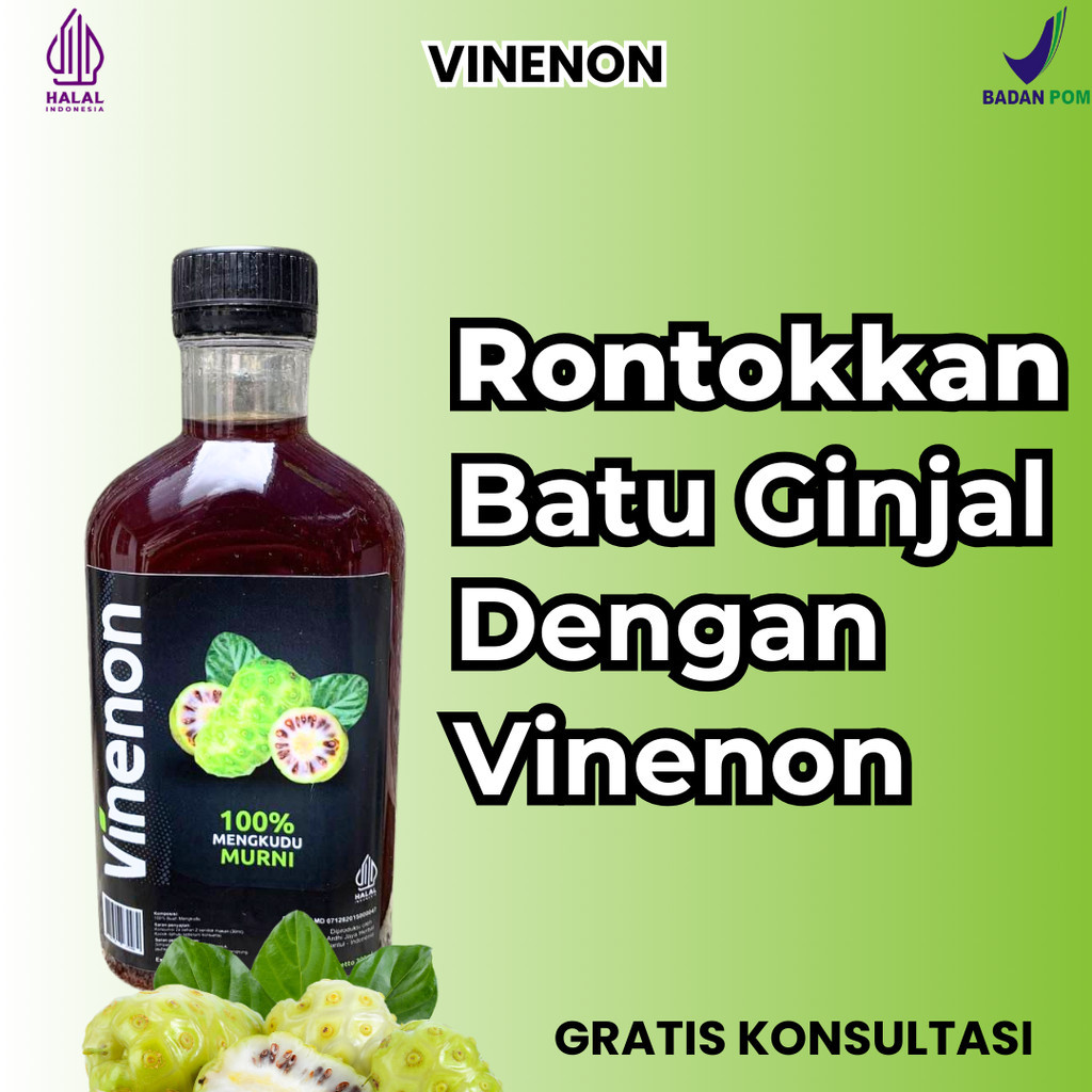

VINENON | Paket 1 Botol cuka Mengkudu Asli | Bantu Atasi Batu Ginjal | Sudah BPOM dan HALAL