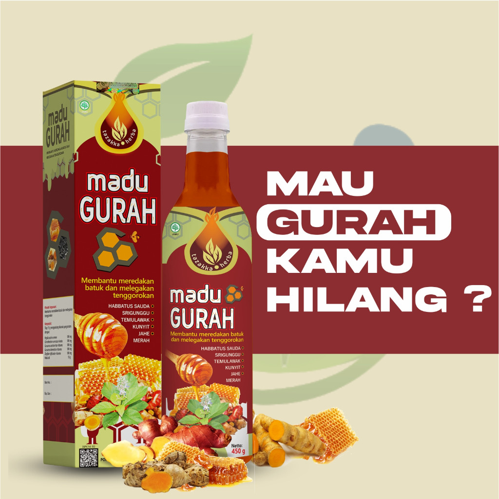 

Obat Gurah dan Lendir dalam Tenggorokan Madu Gurah Tazakka isi 450 gram per botol Sudah BPOM dan Jaminan HALAL