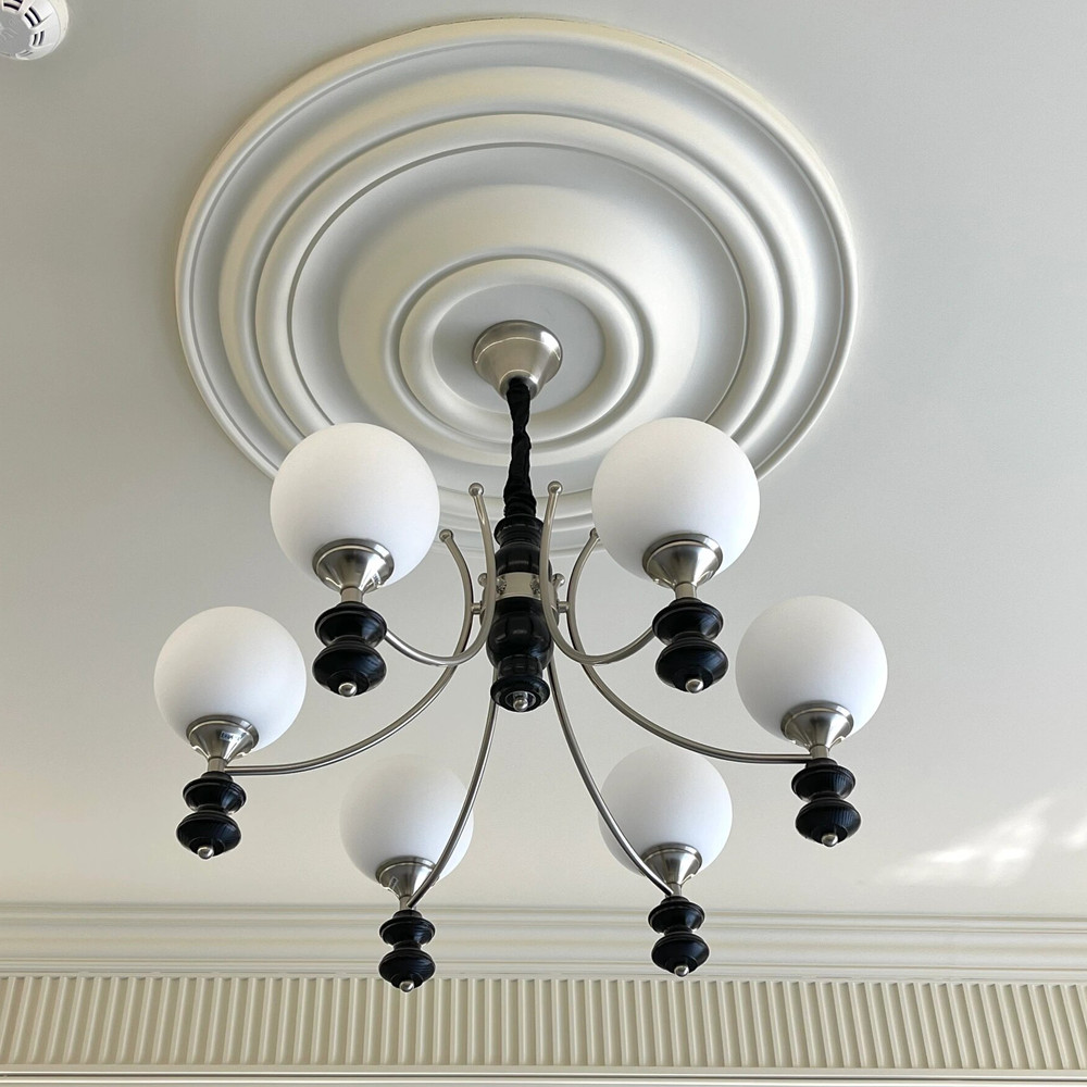 

White Pu Mold Lamp Panel Imitation Plaster Polyurethane Decorative Shape Disc Lamp Holder Foam Plastic Decoration Material Round