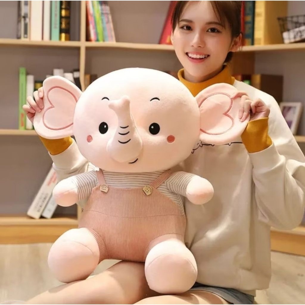 [GB]Boneka Gajah Ukuran XL 40 Cm - boneka gajah pakai baju lucu
