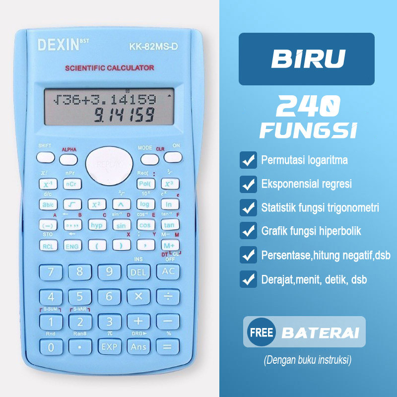 

Scientific Kalkulator Color Function 24 Fungsi Kalkulasi 3 Warna Calculator