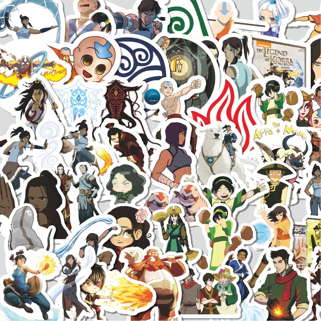 

Stiker Cutting Packtiker Nickelodeon Series Avatar Bender Character Mix 6 Isi 100Pcs Series Aesthetic Lucu Keren Untuk Koper Bahan Vynil