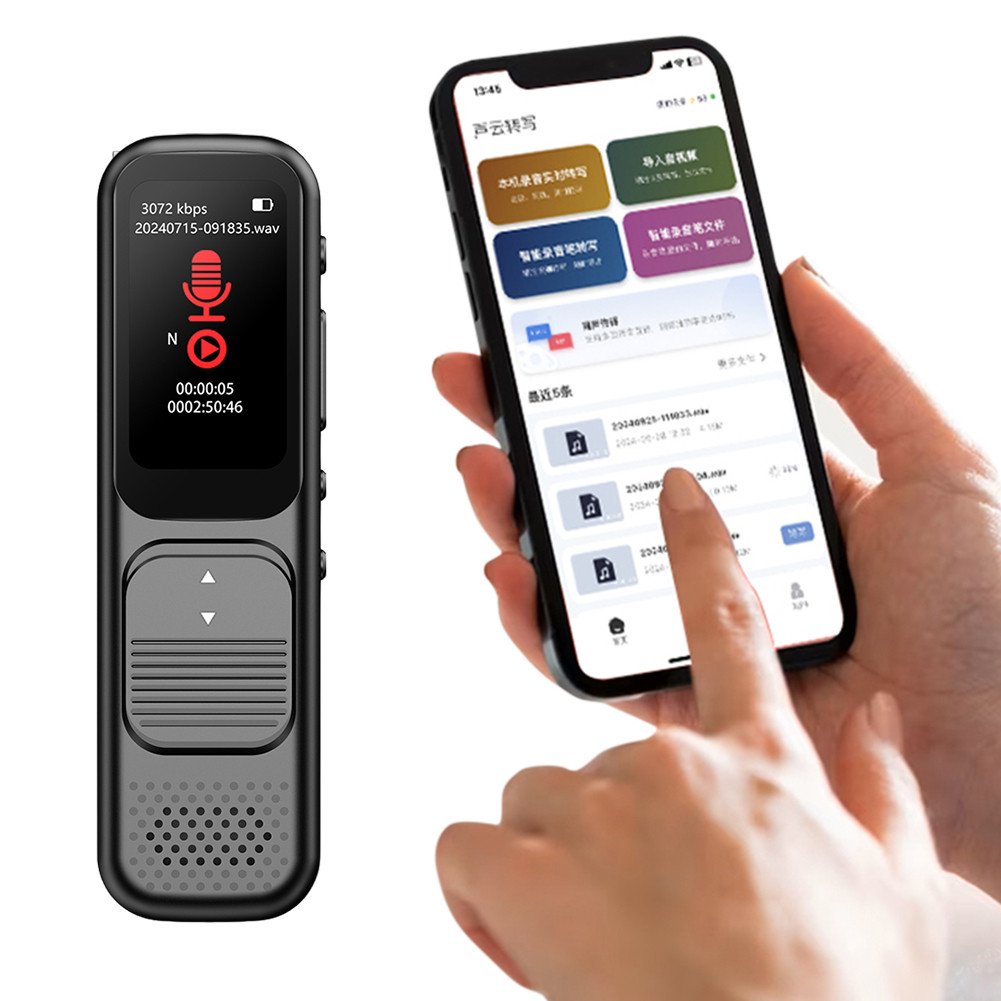 32GB/64GB/128GB Digital Voice Recorder with Playback Voice Activated Recorder Portable Audio Recorde