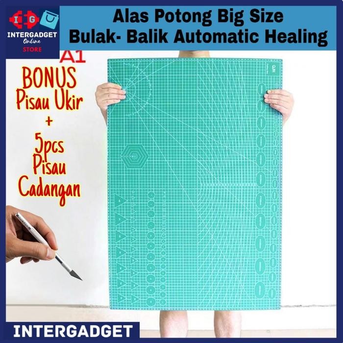 

Cutting Mat Ukuran Besar Free Pisau Ukir Alas Potong A1 A2 A3 Bulak Ba - A1 : 90x60cm, Free Pisau Ukir