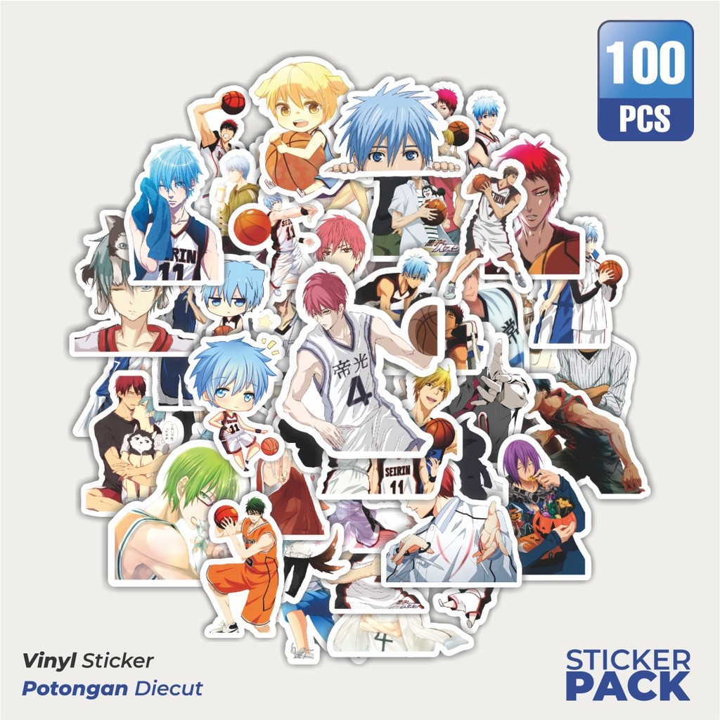 

Stiker Vinyl Stiker Anime Series Kuroko's Basketball Character Mix 1 Dekorasi Lucu Kreatif untuk Notebook, Skateboard, HP