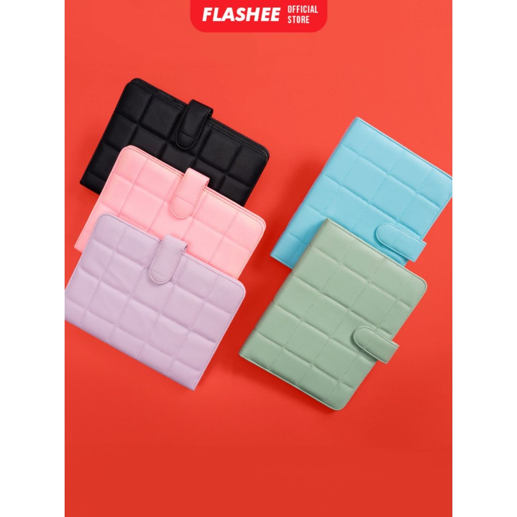 Flashee Binder Puffy A5 20 Ring Binder Polos Eksklusif Agenda Buku Tulis Polos Binder A5 Kuliah