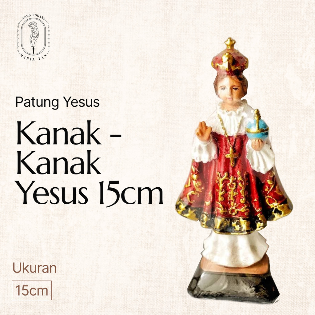 Patung Kanak-Kanak Yesus 15cm - Patung Rohani - Patung Yesus