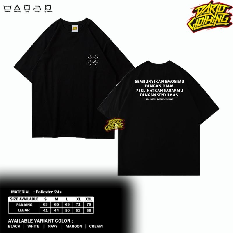 DarjoClothing Combed - DarjoClothing - Terate Atasan Kaos Psht Kata Kata Mutiara Rm Imam Koesoepanga