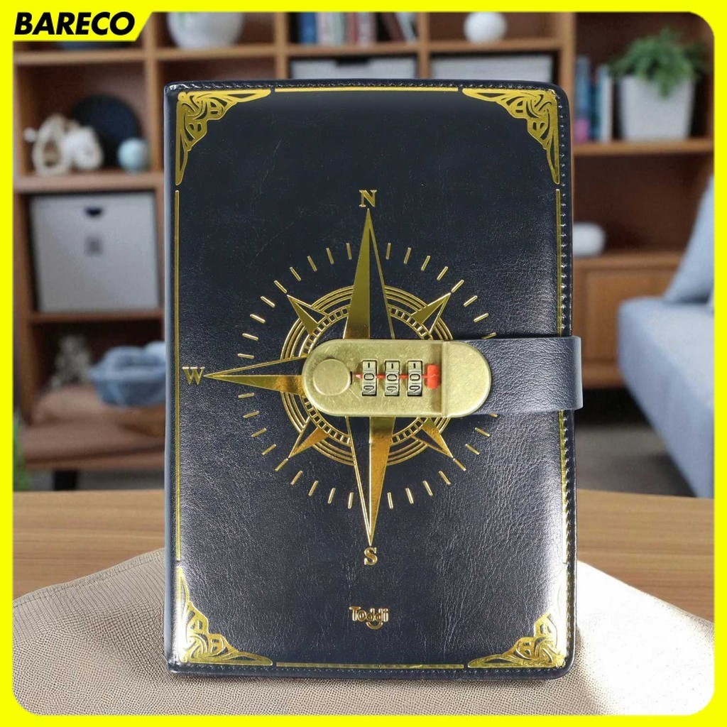 

Toddi Buku Jurnal Leather Notebook Diary 300 Halaman with Lock - JJ-03