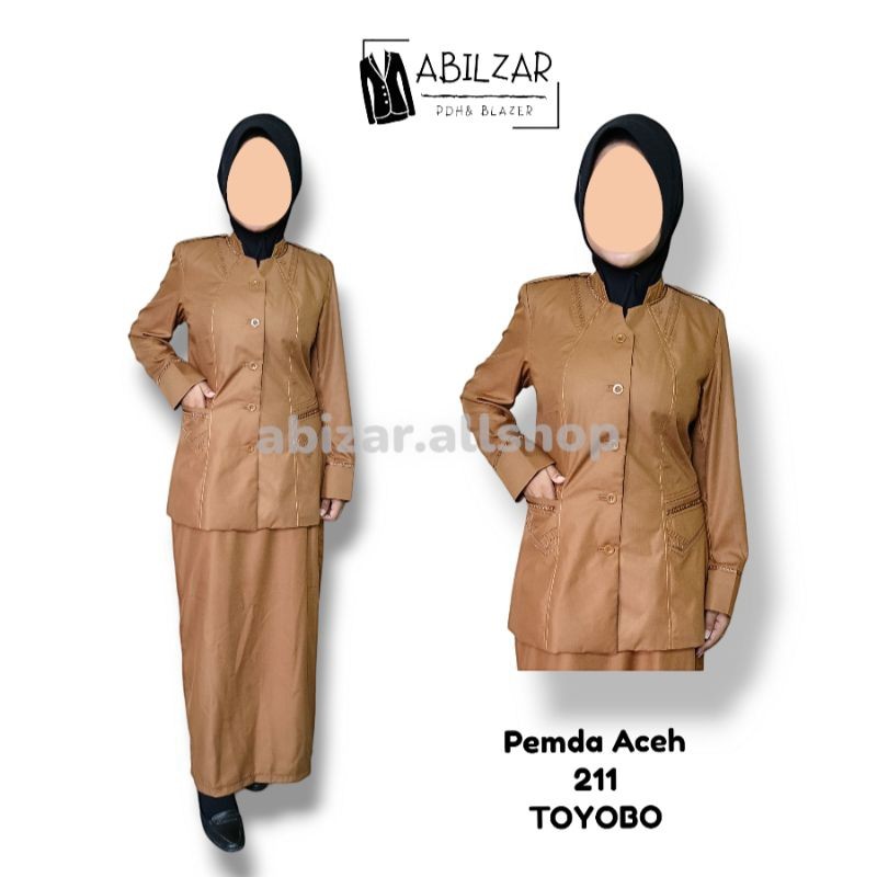 TOYOBO BAJU SETELAN SERAGAM DINAS PNS, GURU, KANTOR WARNA PEMDA ACEH PEMDA MUDA 211