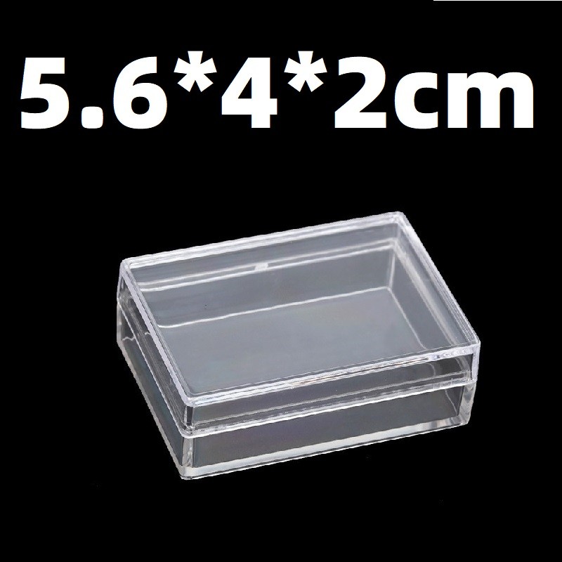 

Acrylic Square Dustproof Storage Box Transparent Plastic Dividers For Gift Boxes Wedding Ring Candy Food Container