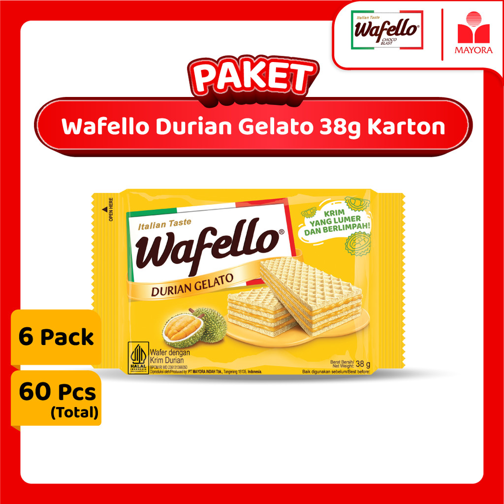 

Paket Wafer Wafello Durian Gelato 38 Gram Karton