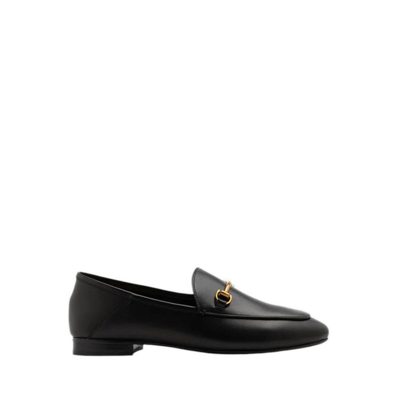 Pazzion Isabeau Metal Buckle Loafers - Black